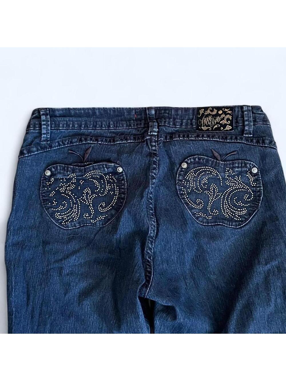 rhinestone apple bottom jeans size 11/12 vintage y2k
